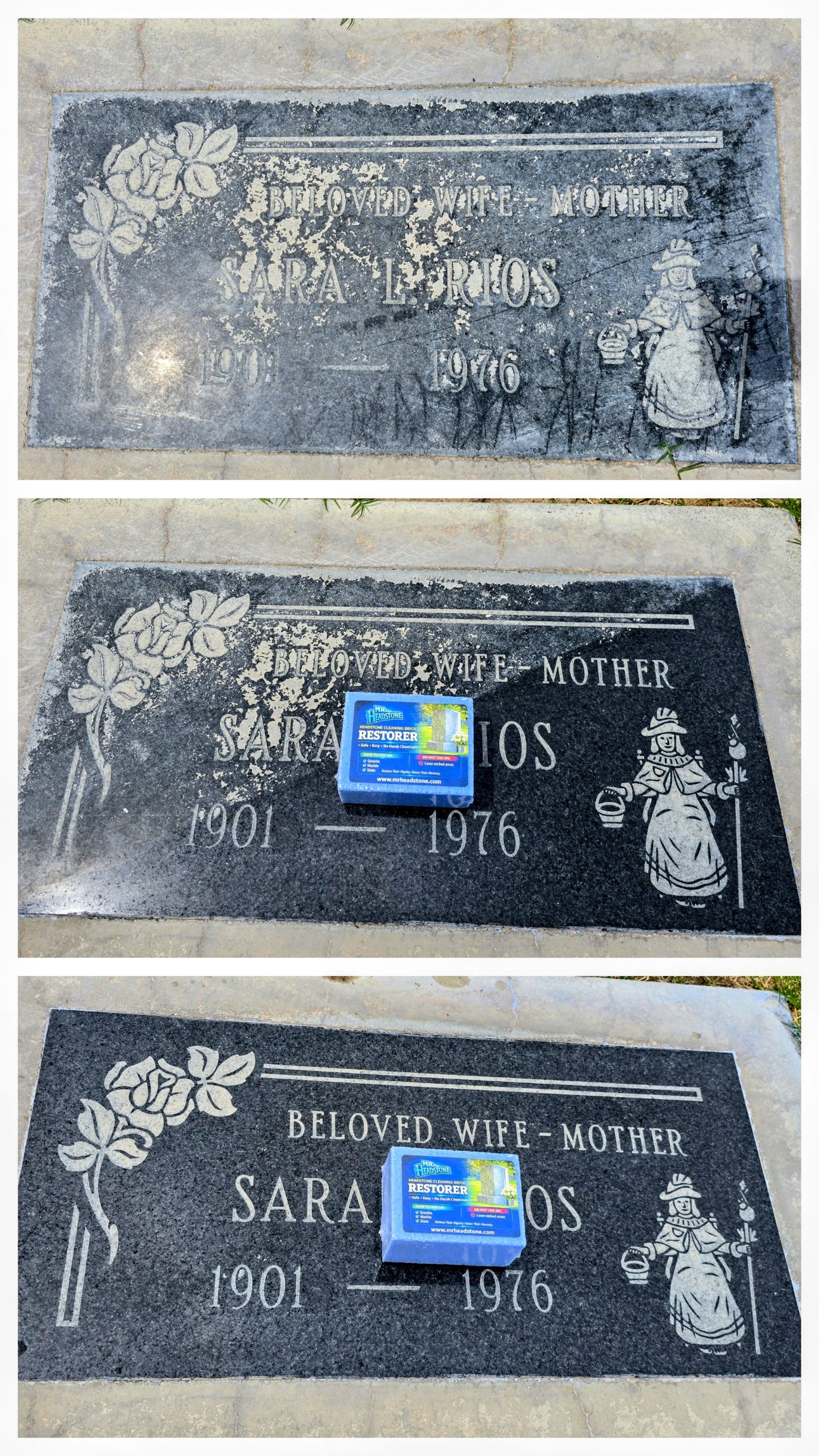 Headstone Cleaning Brick RESTORER