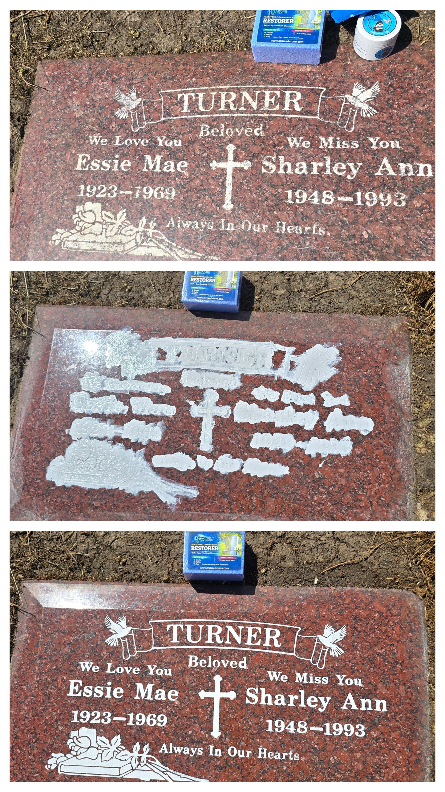 Headstone Cleaning Brick RESTORER